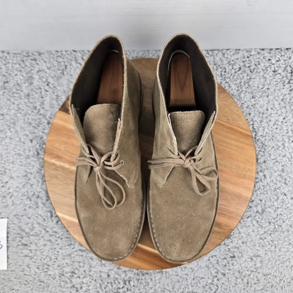 Clarks Men 10M Bushacre 2 Brown Suede Casual Daily Lifestyle Desert Chukka Boot